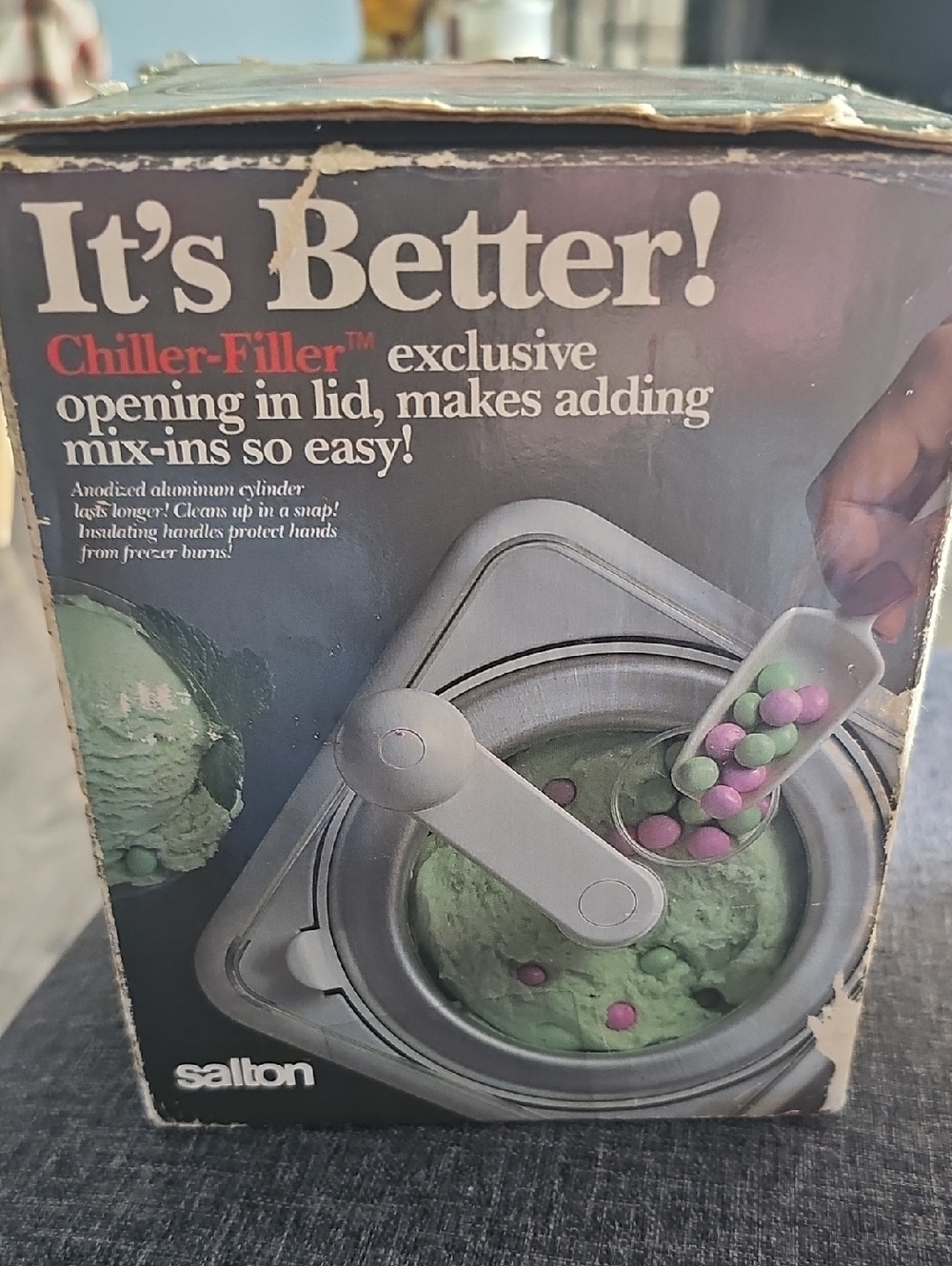 Ice Cream Maker Chiller Filler Vintage Salton Home Family Chilly Willy Retro